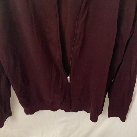 Selected: Maroon Cardigan Sweater- 100% cotton- zipper - Picture 10 of 16